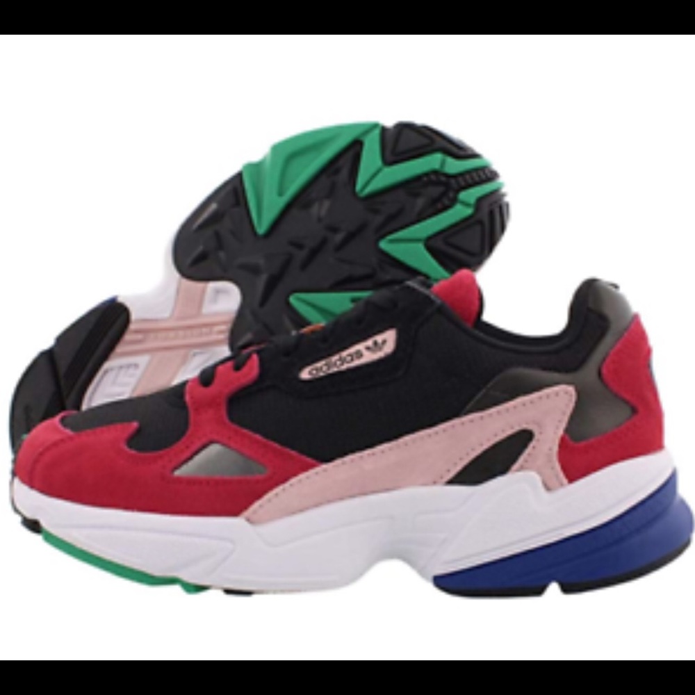 adidas Women's Falcon Black/Red/Energy Pink/White